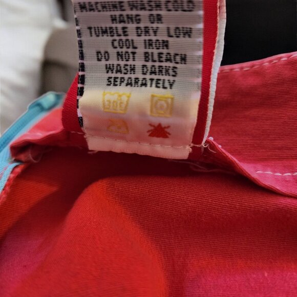 Roxy Red Stretch Cotton Mini Skirt Size 5 – Belted with Pockets & Surf Stripe - Picture 10 of 10